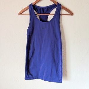 Nike Blue Fitted Compression Top Top Racerback S